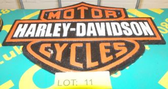 Cast Motorbike sign - Harley Davidson