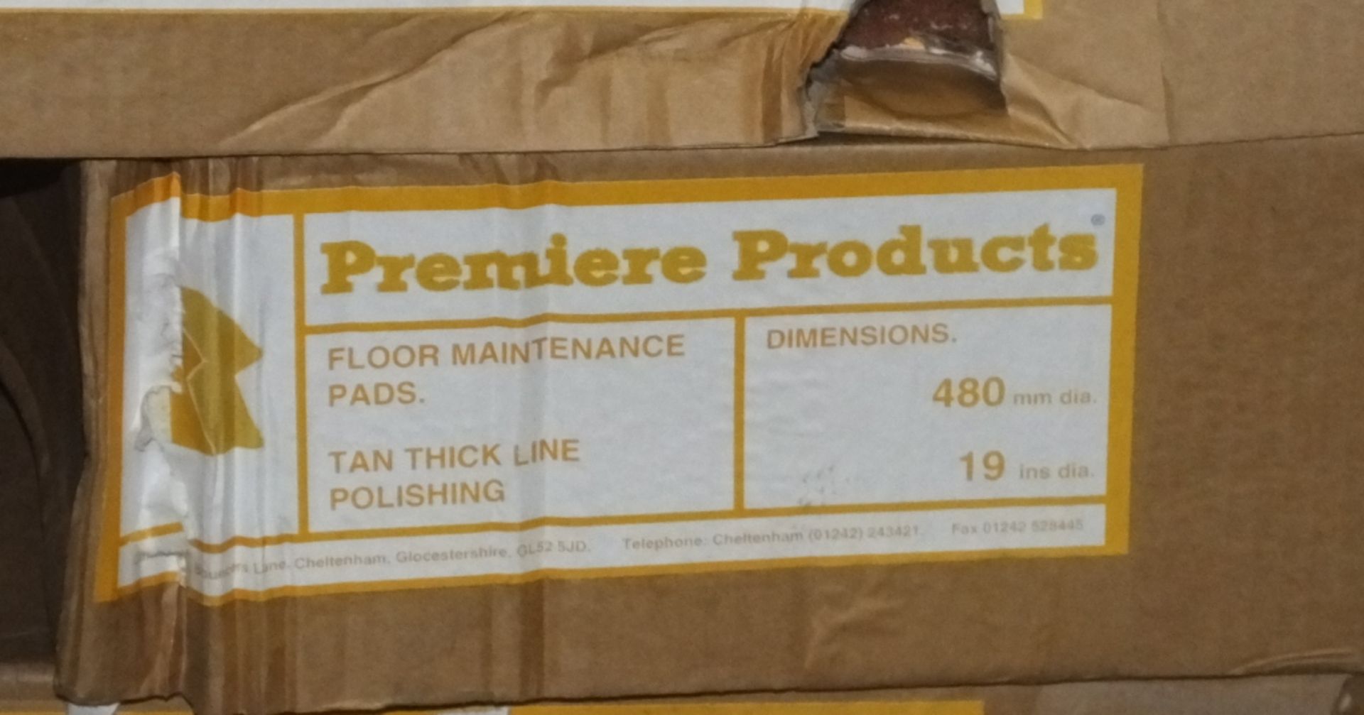 Floor Maintenance pads - Tan Thick Line Polishing - 5 per box - 15 boxes - Image 2 of 2