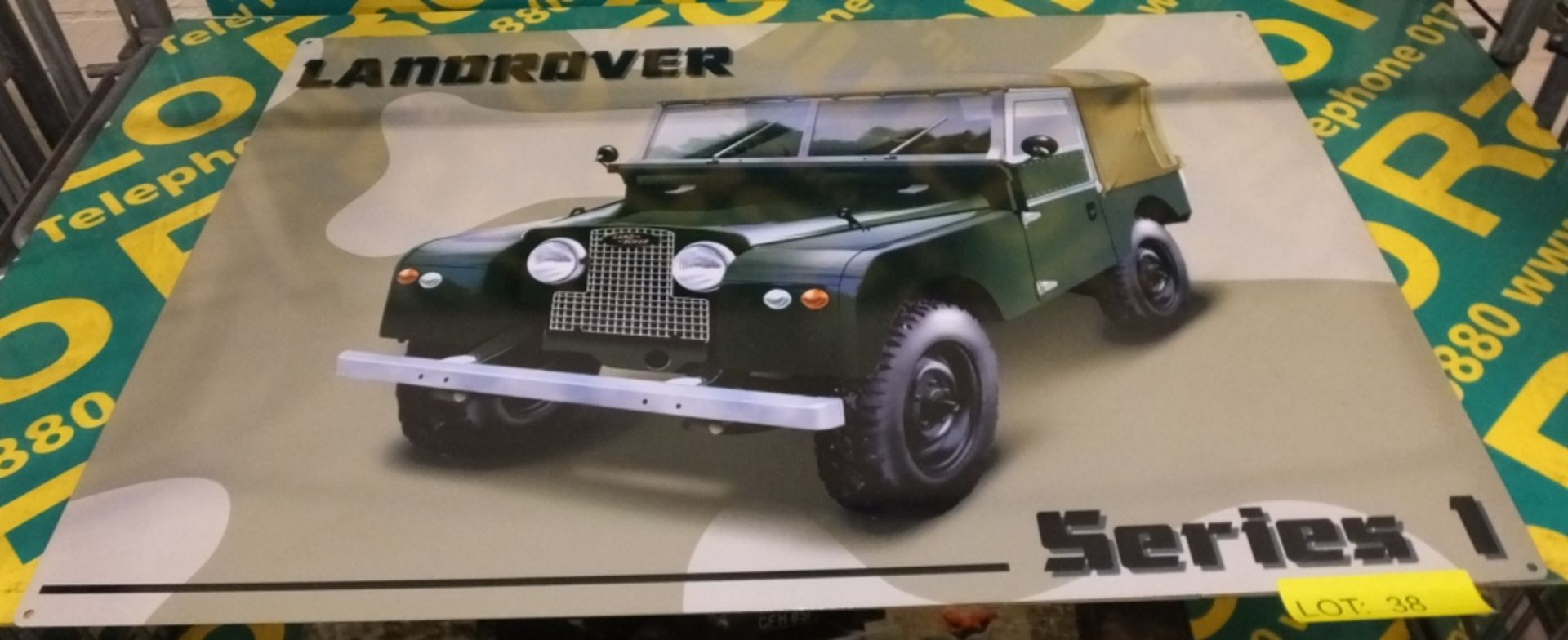 Tin plate sign - Land Rover series 1