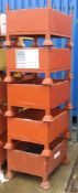 5x Small metal storage containers - Please note there will be a loading fee of £5 on this