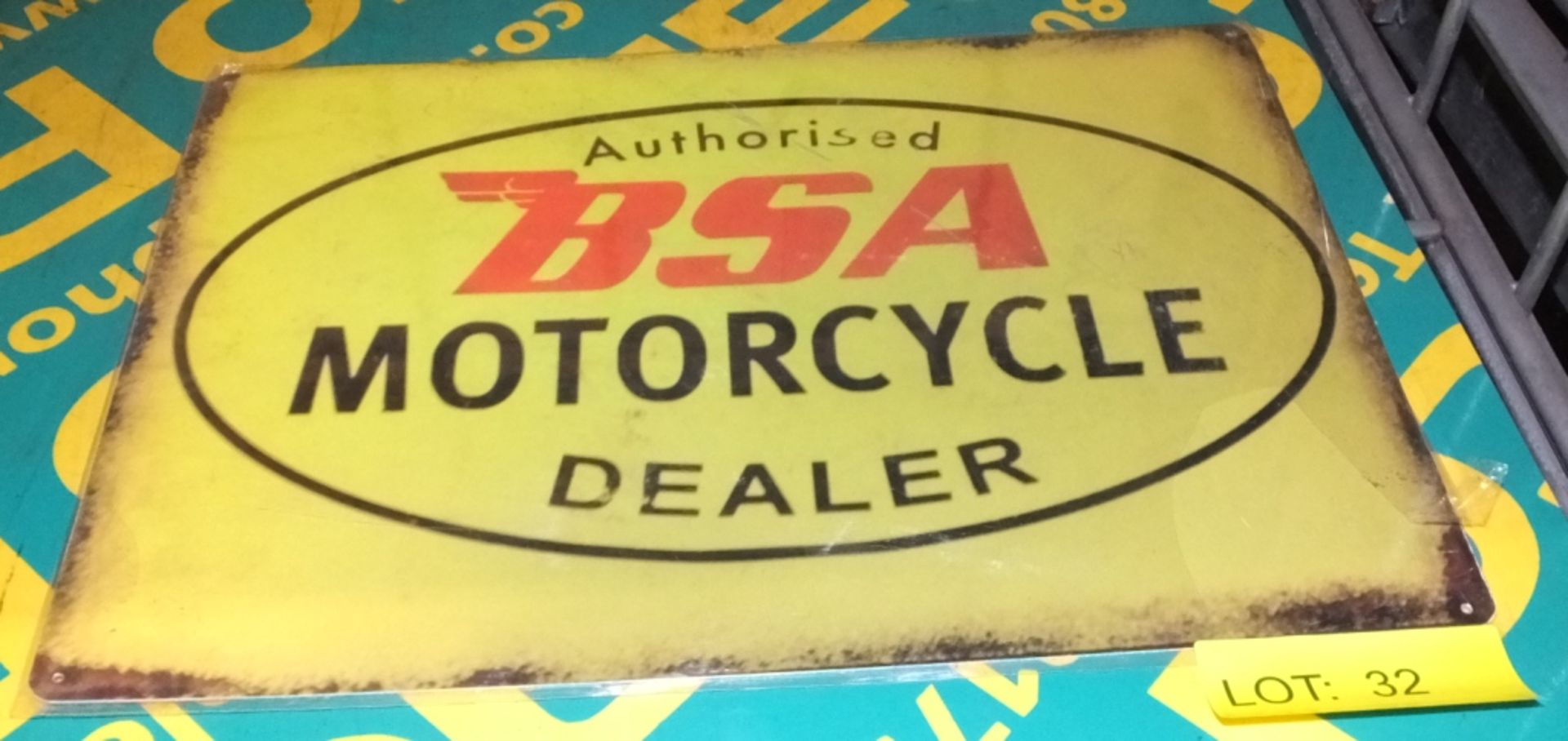 Tin plate sign - BSA