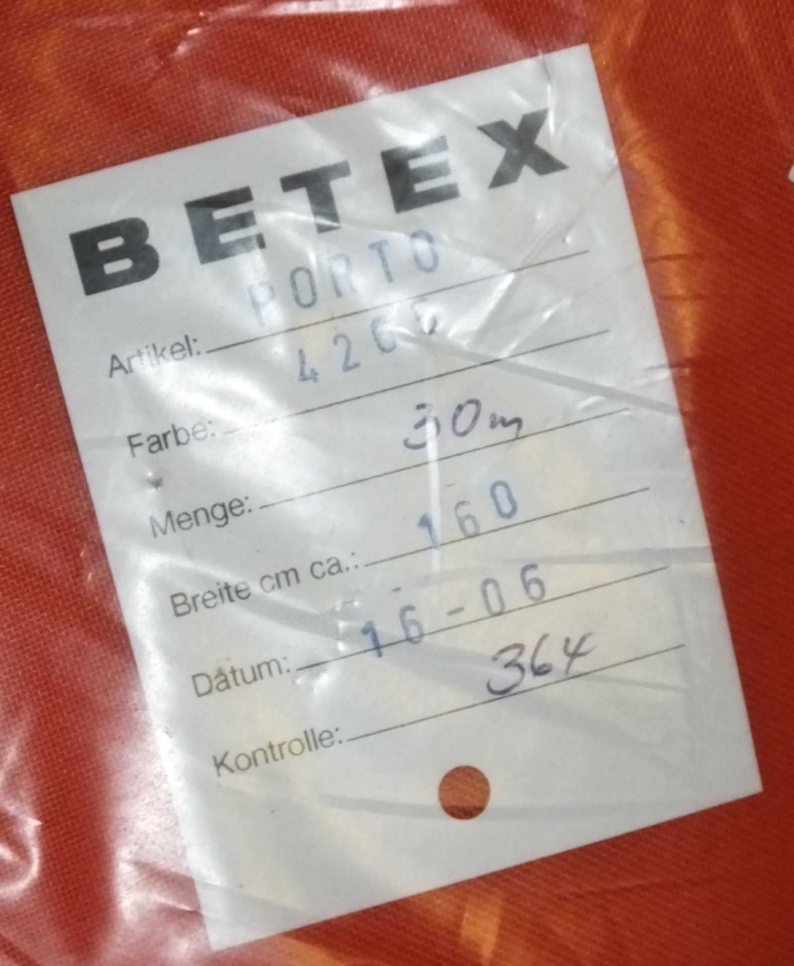 Roll of Betex Cloth - 160cm x 30M - Red - Image 2 of 6