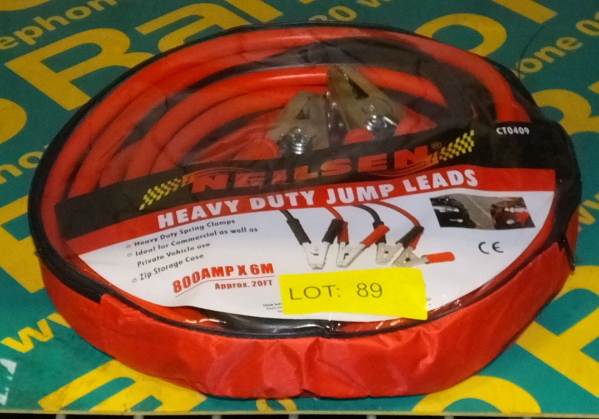 Neilsen Heavy Duty Jump Leads 800 amp x 6M