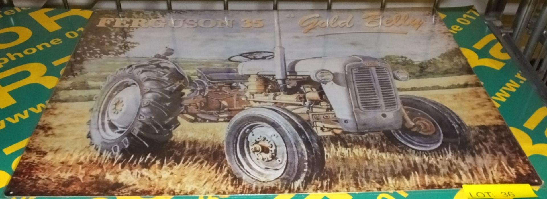 Tin plate sign - Massey Ferguson 35 "Gold Belly"