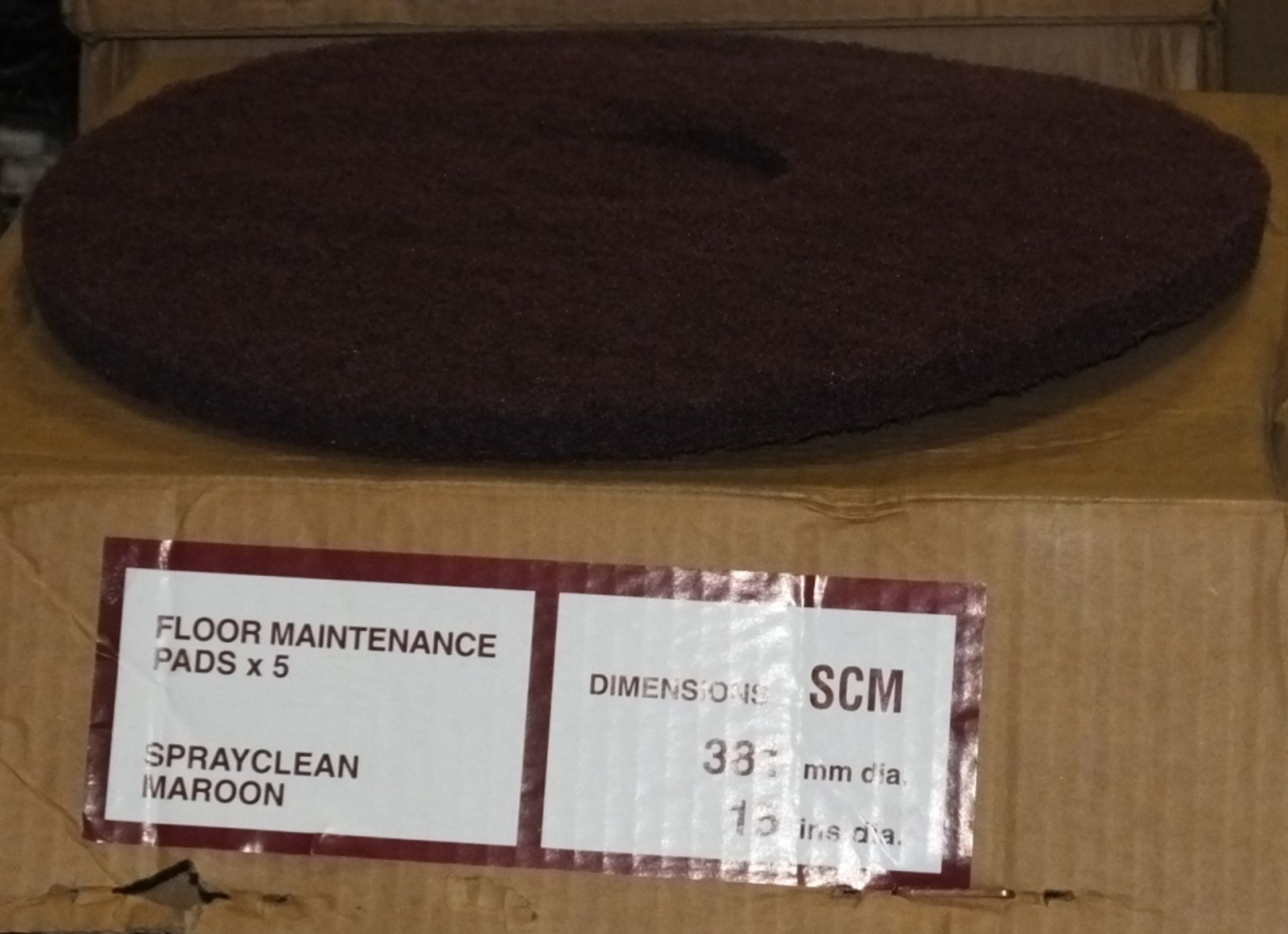 Floor Maintenance pads - Green - 5 per box - 12 boxes, Maroon - 5 per box - 15 boxes - Image 3 of 4
