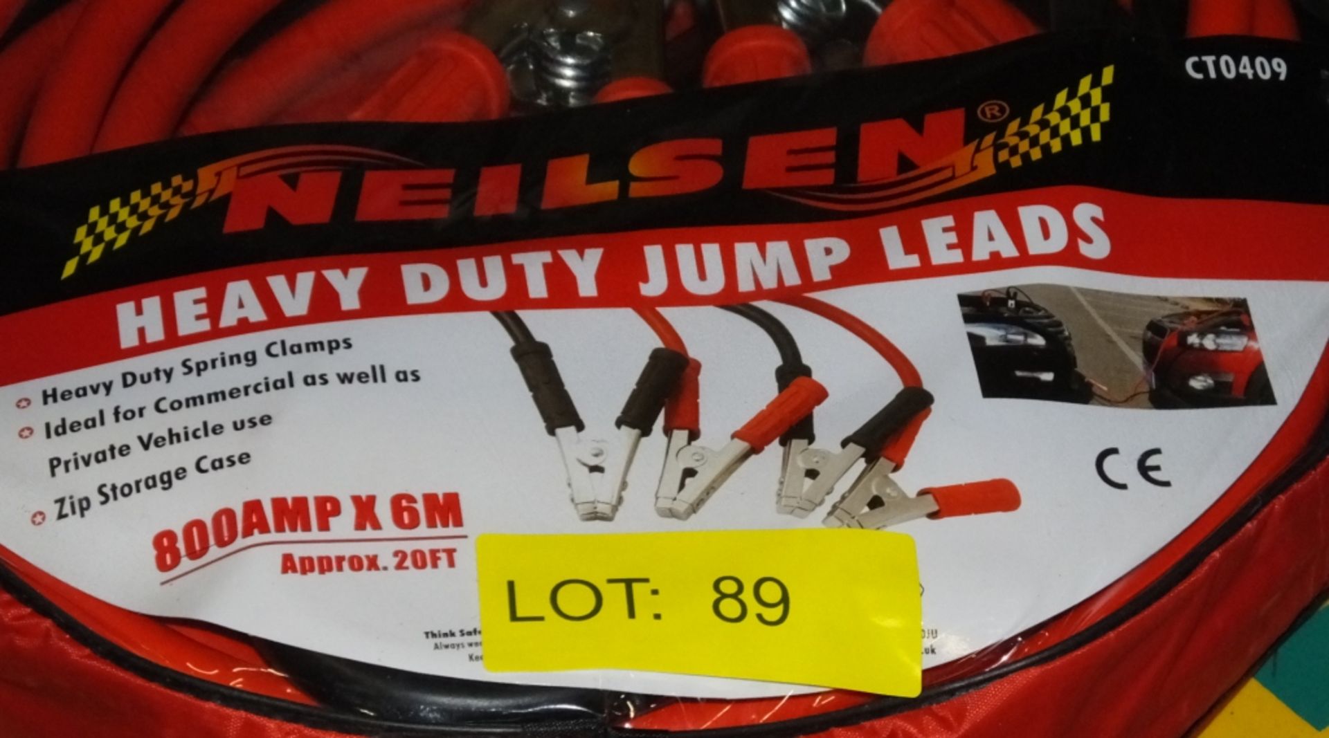 Neilsen Heavy Duty Jump Leads 800 amp x 6M - Image 2 of 2