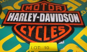 Cast Motorbike sign - Harley Davidson