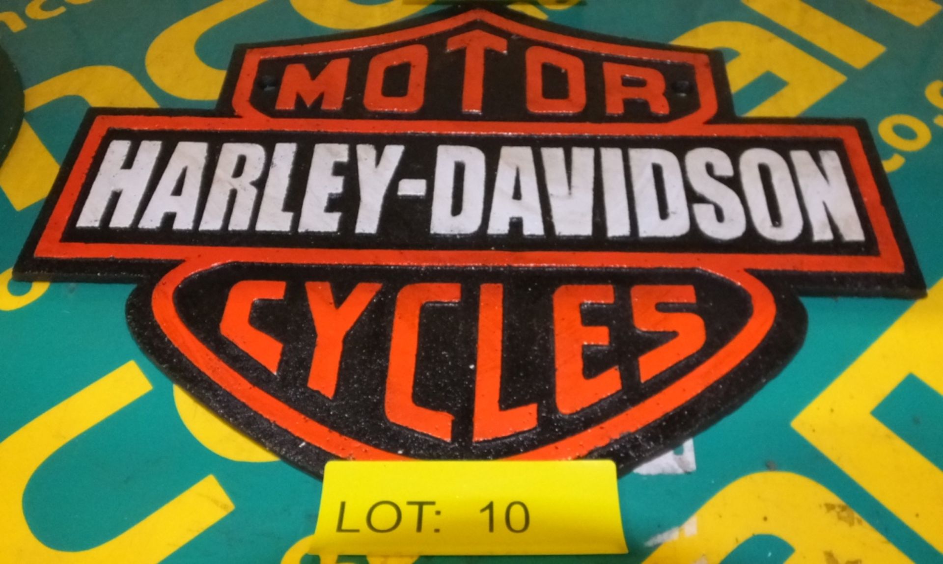 Cast Motorbike sign - Harley Davidson