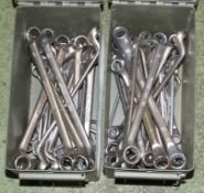 Ring Spanners in 2x Ex-MoD ammo tins
