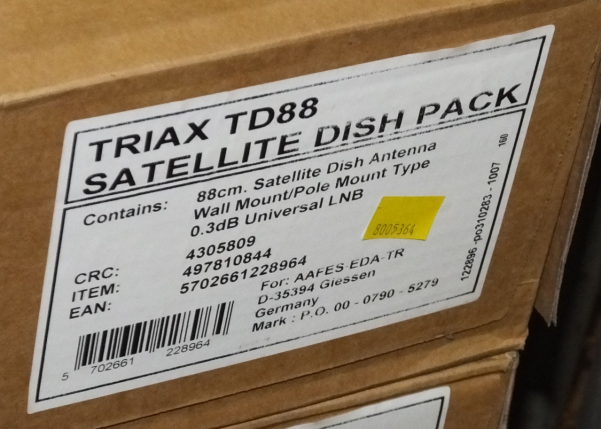 4x Triax TD88 satellite dish packs - Image 2 of 2