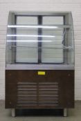 Enodis AB1AMDC0900GB - Chilled Stainless Steel & Glass Display Cabinet +3 - +7°C,