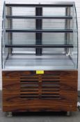 New Pastry UK09 - Chilled Stainless Steel & Glass Display Cabinet +3 - +7°C,