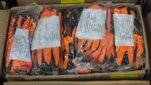 Orange workwear gloves - 240 pairs - size 10