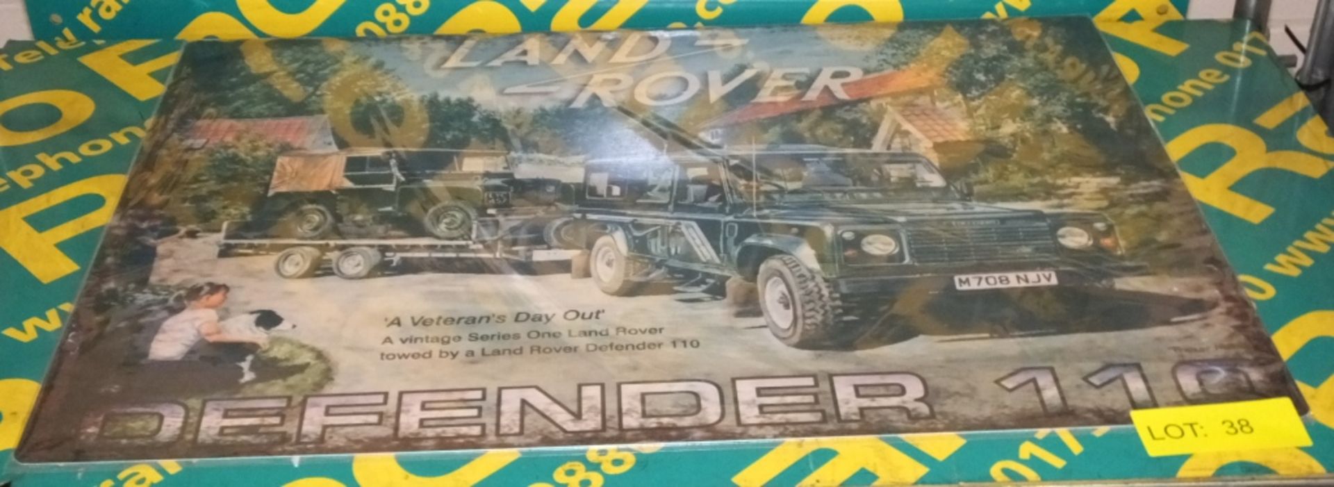 Tin plate sign - Land Rover Defender 110