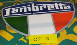 Cast sign - Lambretta