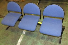 3 seater modular chair - blue chairs