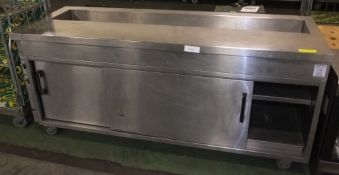 Heated counter unit with under cupboard