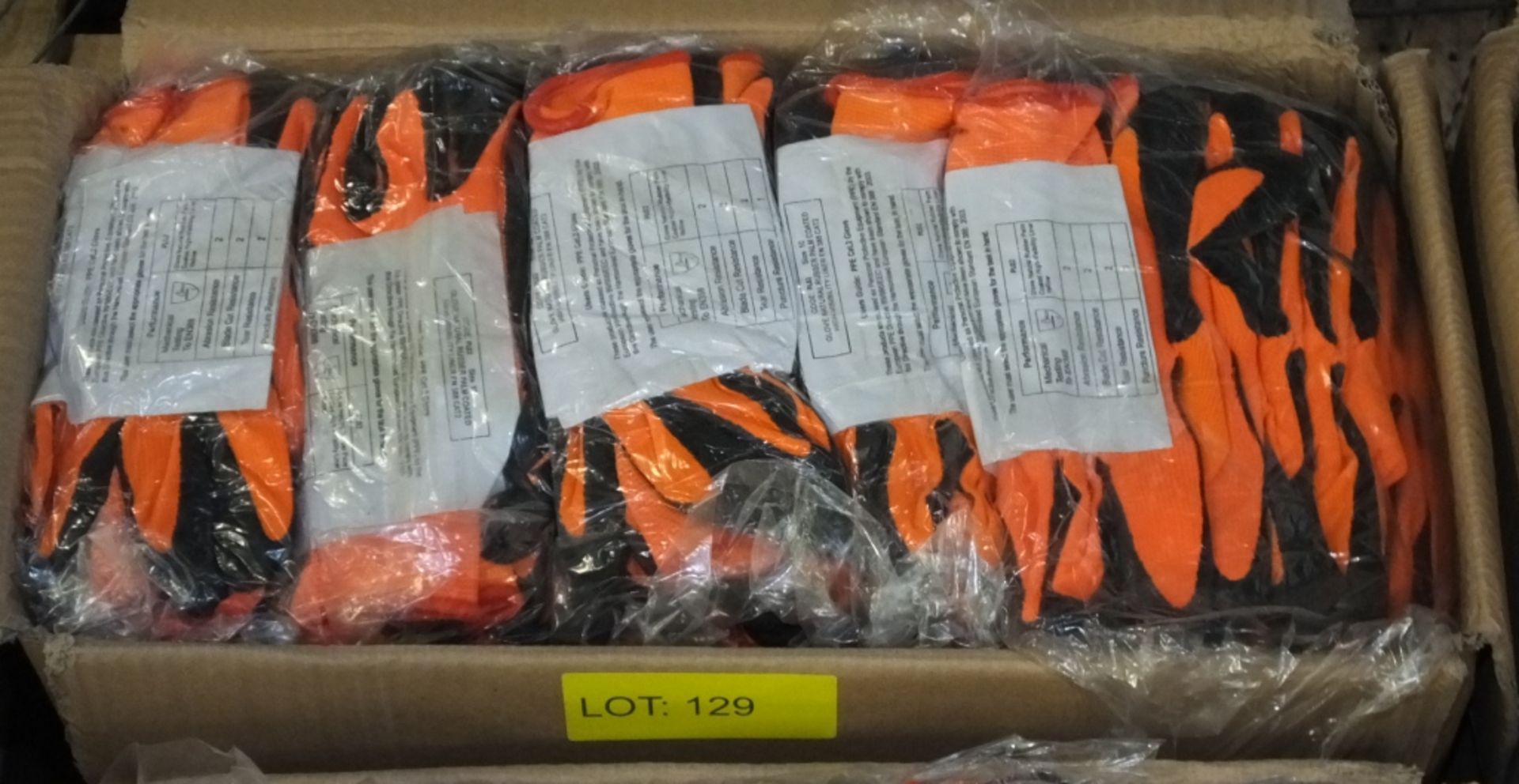 Orange workwear gloves - 240 pairs - size 10