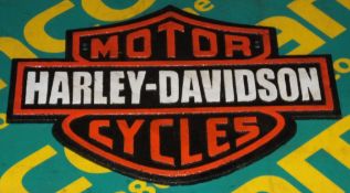 Cast sign - Harley Davidson