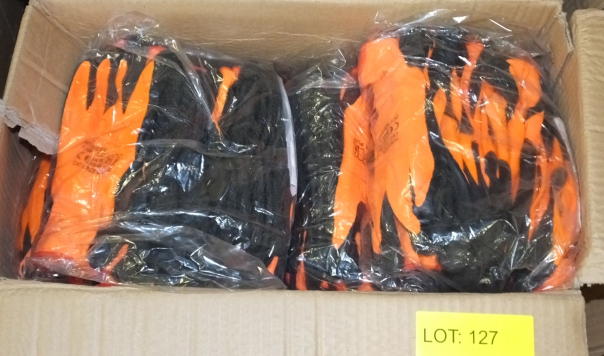 Orange workwear gloves - 178 pairs - size 10
