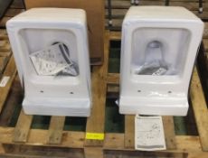 2x Vitra Wall Mountable toilets