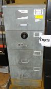 4 Drawer combination filing cabinet - combination unknown