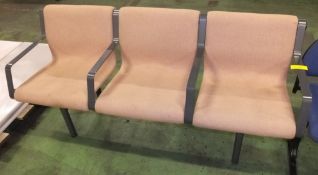 3 seater modular chair - peach chairs