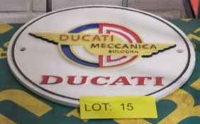 Cast sign - Ducati Meccanica