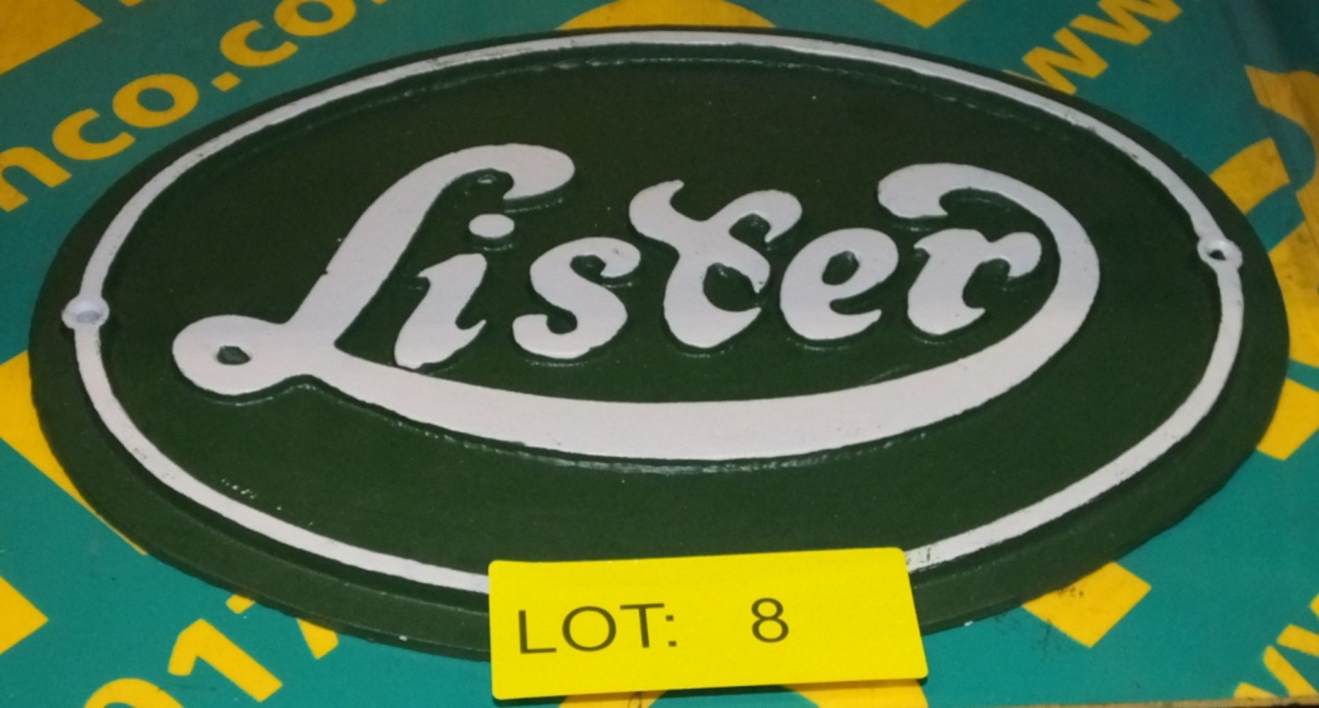 Cast sign - Lister