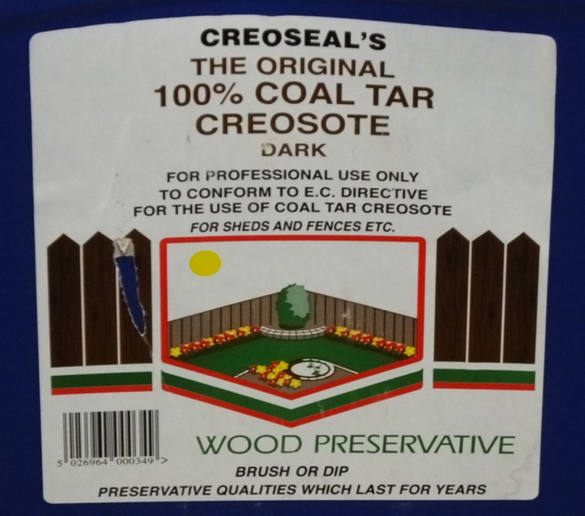 3x 20LTR Creoseals 100% coal tar creosote "dark" - Image 2 of 2