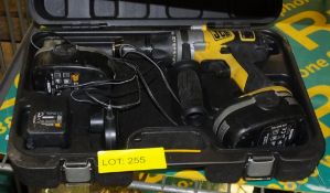 JCB Cordless drill - JCB CD 18Ni - 2 batteries & charger in carry case