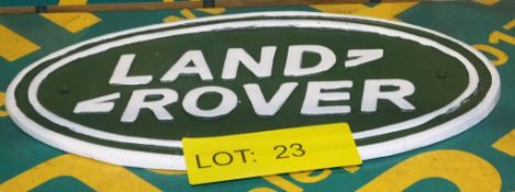 Cast sign - Land Rover