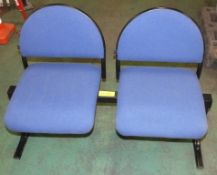2 seater modular chair - blue chairs