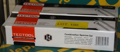 2x Tectool 14 piece combined spanner sets CT0198