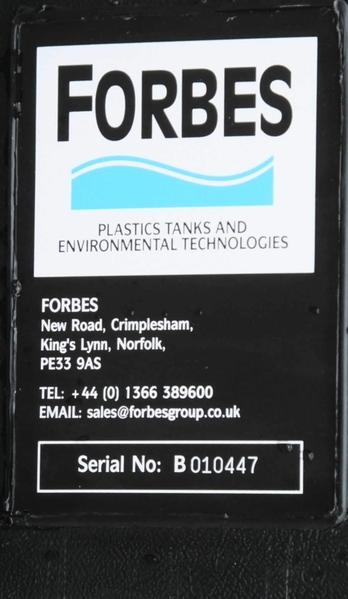 Forbes 12.5m3 Cylindrical tank with base - Please note there will be a loading fee of £5 o - Image 5 of 6