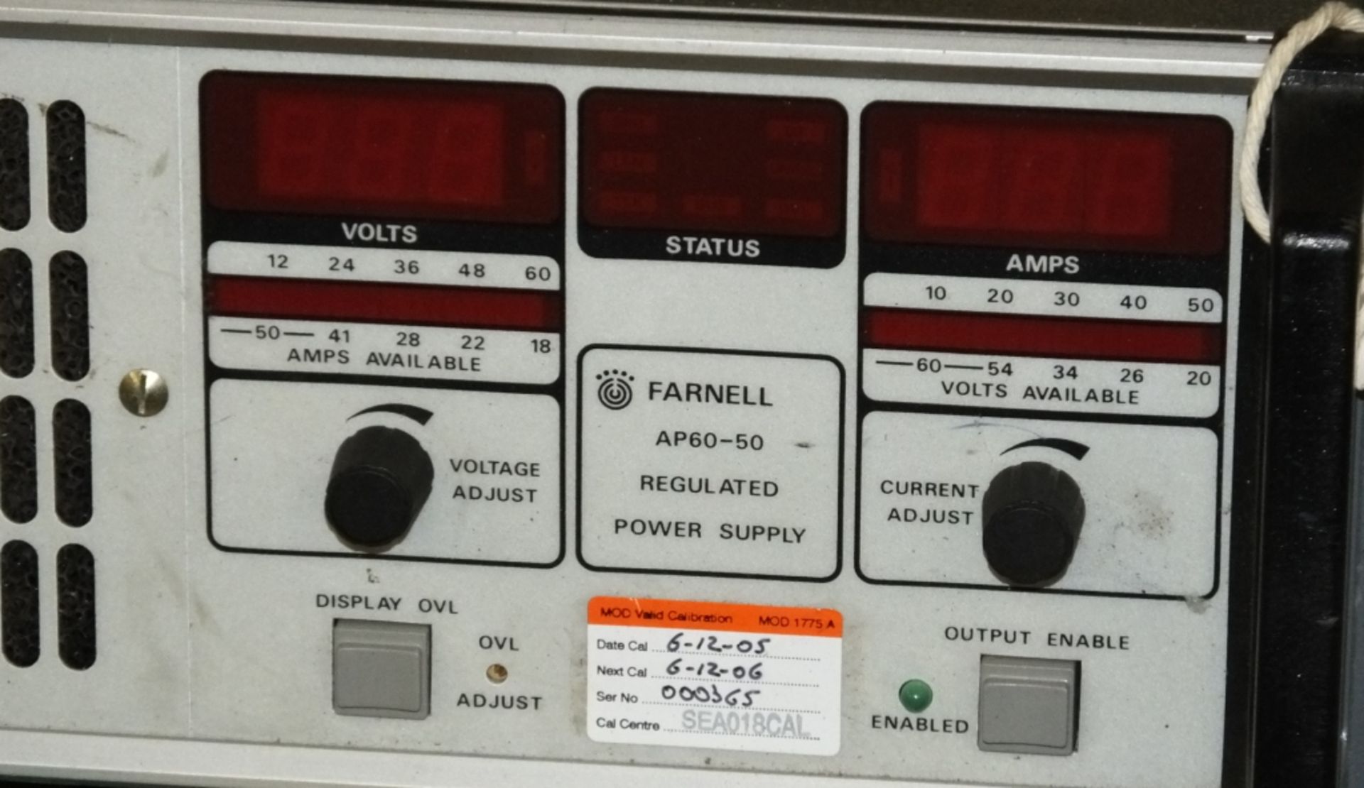 Farnell Regulated Power Supply - AP60-50 - Image 2 of 2