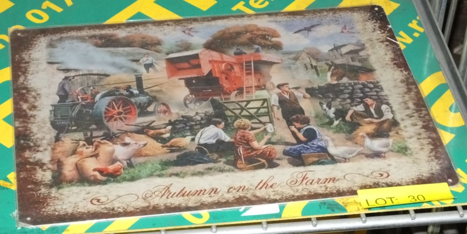 Tin plate sign - Autumn on the Farm