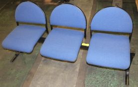 3 seater modular chair - blue chairs