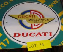 Cast sign - Ducati Meccanica
