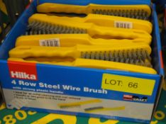 Hilka 4 row steel wire brushes x24