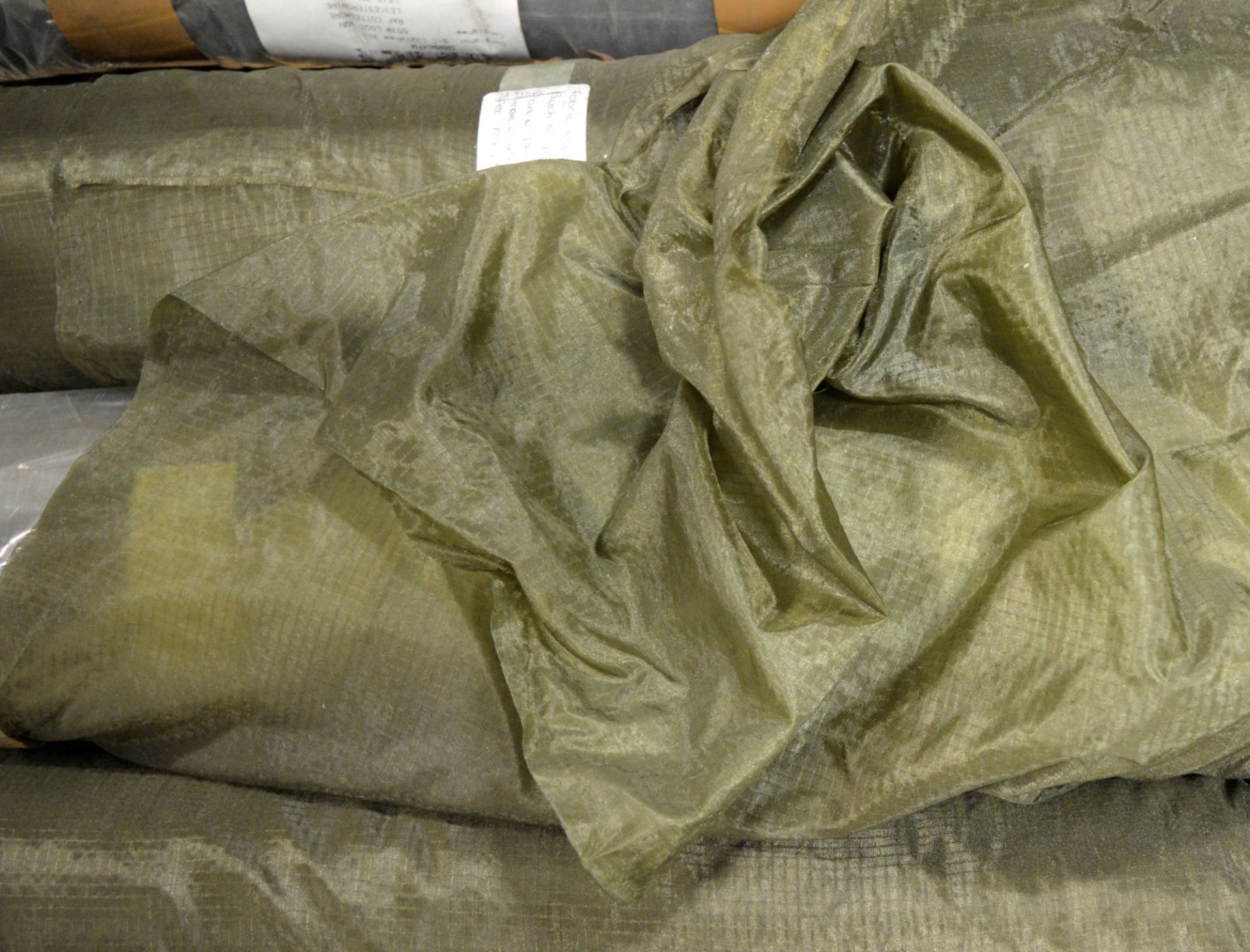 7x Rolls Olive Green Fabric. - Image 3 of 4