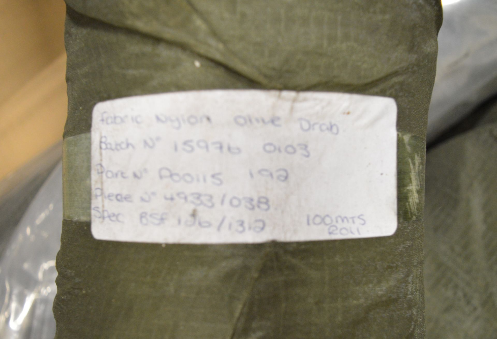7x Rolls Olive Green Fabric. - Image 4 of 4