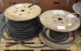 2x Reels 4 Core Screened Cable 6145996284314 - Labeled 92m Total.