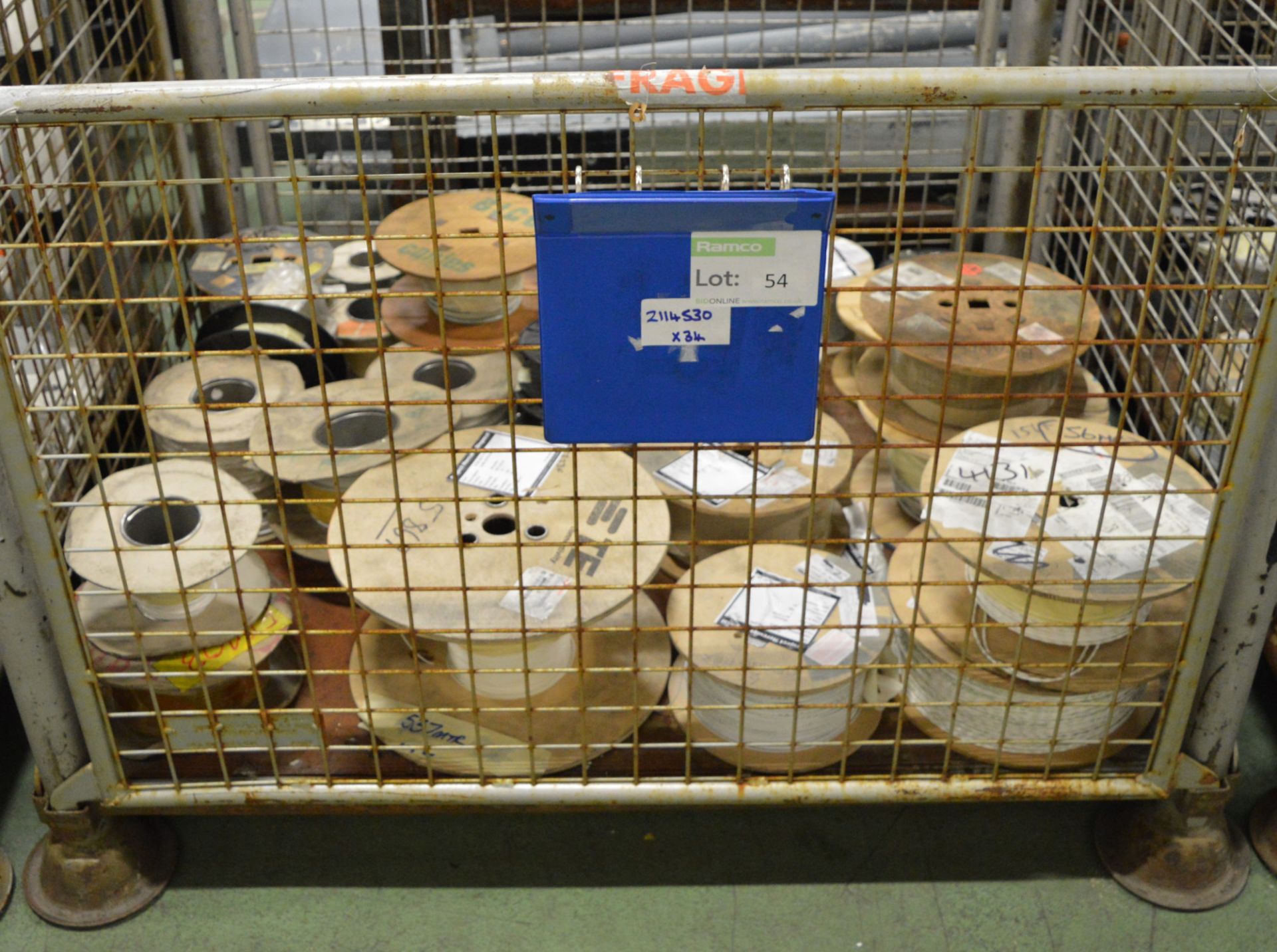 Approx 30x Reels / Part Reels Wire - Mainly Single Insulated.