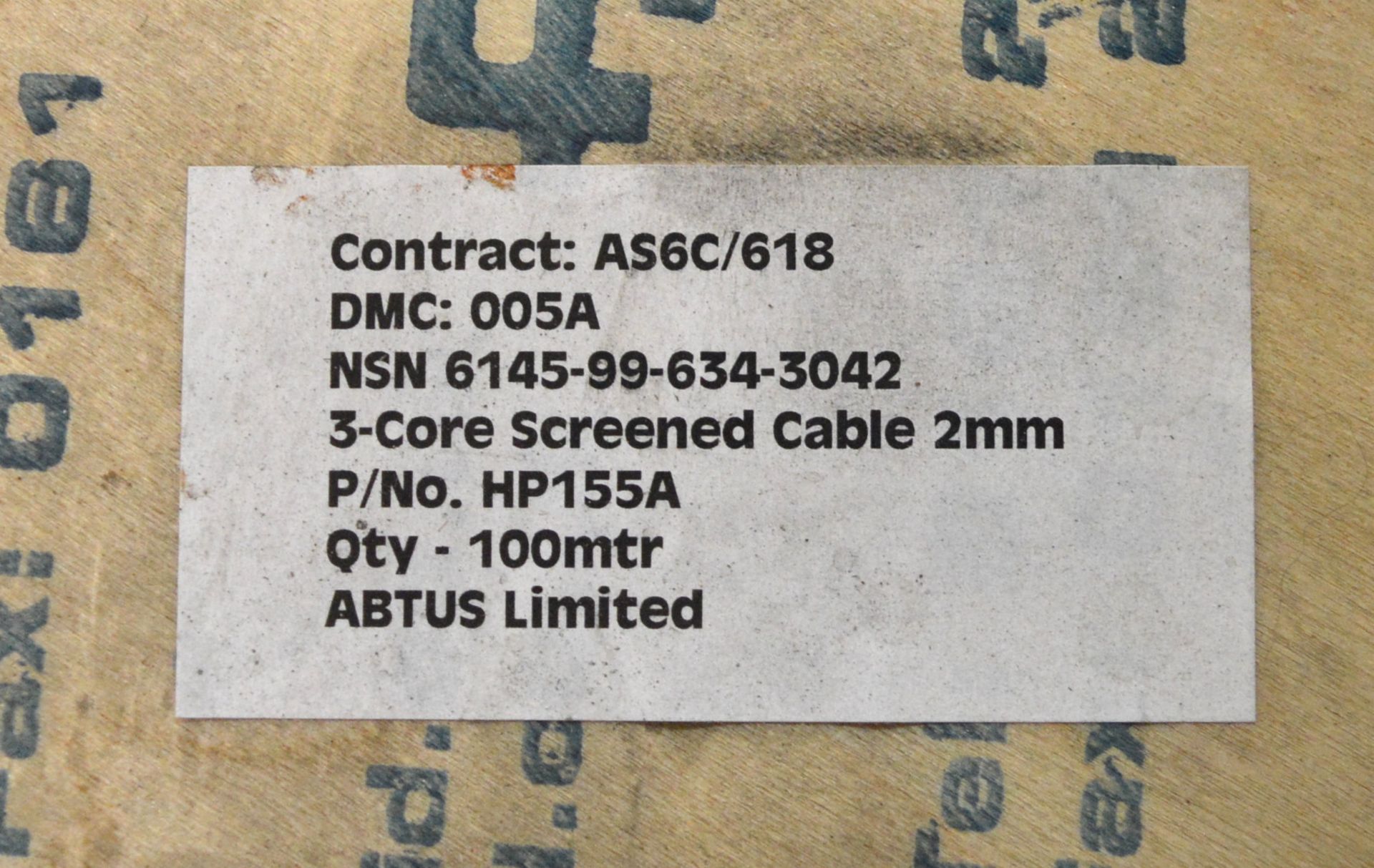 6x Reels Cable - 3 Core Screened 2mm2. - Image 4 of 4