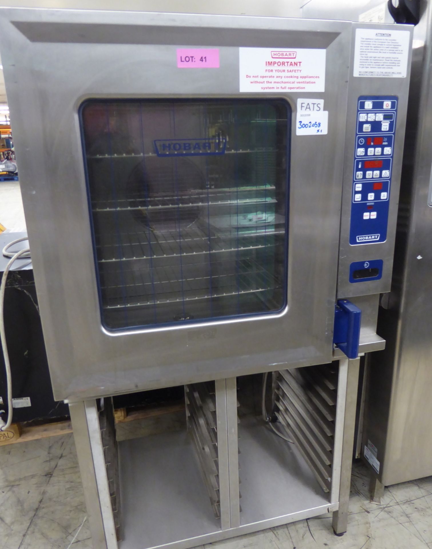 Hobart CSD1013G 10 Shelve Combi Oven On Stand, 33KW, 230-240V 50-60HZ Single Phase 90 x 82 - Image 2 of 7