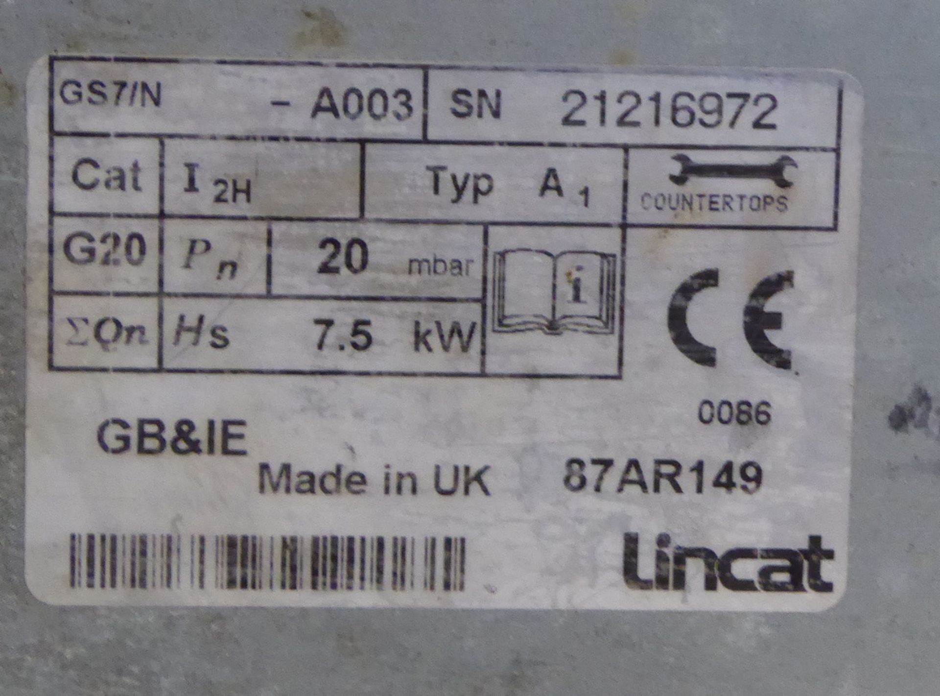 Lincat GS7N Gas Steel Plate Griddle 74 x 56 x 30cm (WxDxH) - Image 5 of 6