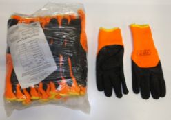 Workwear gloves - orange - 12 pairs