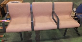 3 seater modular chair - peach