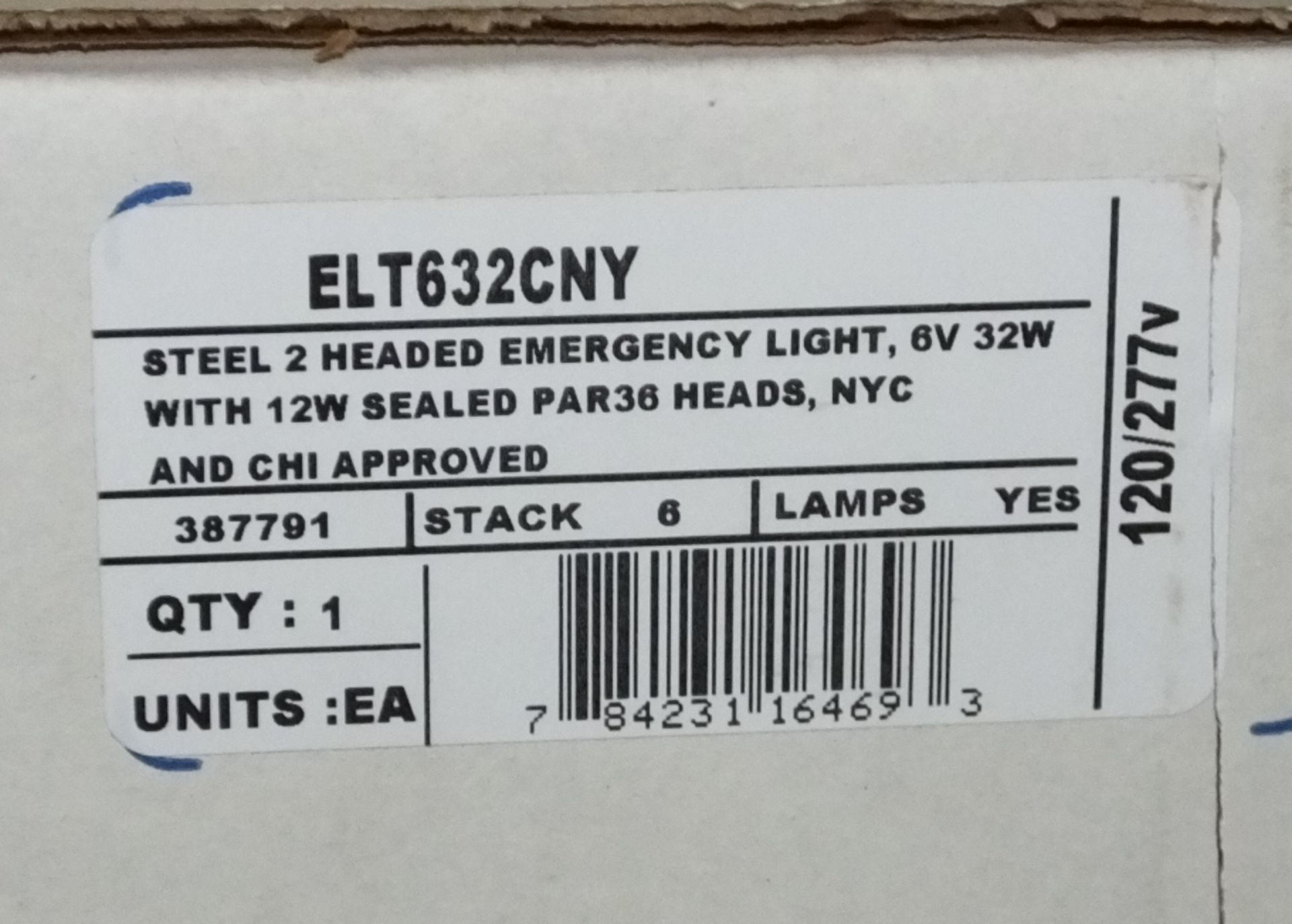 Lithonia Lighting ELT632CNY steel 2 headed emergency light 6V 32W with 12W sealed PAR32 He - Bild 2 aus 2